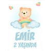 Ayıcık Temalı Doğum Günü Afişi 70X100 cm