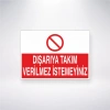 Dışarıya Takım Verilmez İstemeyiniz Sticker 20X28 Cm