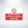 Disjonktürden Cereyan Kesmeden Girmeyiniz Sticker 20X28 Cm