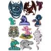 Ejderha Dragon Sticker -6 13 Parça Telefon, Tablet, Defter, Laptop Sticker