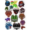 Ejderha Dragon Sticker Set 13 Parça Telefon, Tablet, Defter, Laptop Sticker