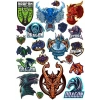 Ejderha Dragon Sticker Set-3 13 Parça Telefon, Tablet, Defter, Laptop Sticker