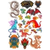 Ejderha Dragon Sticker Set-7 15 Parça Telefon, Tablet, Defter, Laptop Sticker