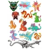 Ejderha Dragons Sticker Set 13 Parça Telefon, Tablet, Defter, Laptop Sticker