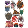 Ejderhalar Sticker Set 5 12 Parça Telefon, Tablet, Defter, Laptop Sticker