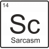 Sc sarcasm sticker 10x10 cmRenkli Sticker