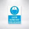 Elektrik Geçirmez Baret Giymek Mecburidir Sticker 20X28 Cm