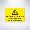 Elektrik Panosu Kapaklarını Açık Bırakma Sticker 20X28 Cm