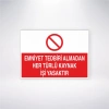 Emniyet Tedbiri Almadan Her Türlü Kaynak İşi Yasaktır Sticker 20X28 Cm