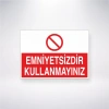 Emniyetsizdir Kullanmayınız Sticker 20X28 Cm