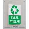 Evsel Atıklar Sticker 20X28 Cm