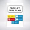 forklift park alanı Sticker 20X28 Cm