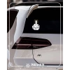F*ck You Sticker 17x17 Cm Beyaz