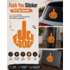 F*ck You Sticker 17x17 Cm Turuncu