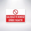 Galoşsuz ve Bonesiz Girmek Yasaktır Sticker 20X28 Cm