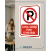Garaj Girişi Park Etmeyiniz Sticker 20X28 Cm