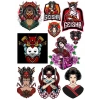 Geisha Sticker Set-2 10 Parça Telefon, Tablet, Defter, Laptop Sticker