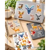 Geyik Sticker Set A5 – Sevimli Geyik Telefon, Tablet, Defter ve Laptop Sticker Seti Folyo Baskı