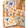 Geyik Sticker Set A5 – Sevimli Geyik Telefon, Tablet, Defter ve Laptop Sticker Seti Folyo Baskı