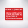 Gezer Vinç Çalıştırma Talimatı Sticker 20X28 Cm