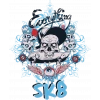 SK8 Kkuru kafa sticker 10x10 cmRenkli Sticker