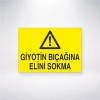 Giyotin Bıçağına Elini Sokma Sticker 20X28 Cm