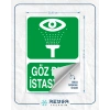 Göz Duşu İstasyonu Sticker 20X28 Cm