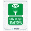 Göz Duşu İstasyonu Sticker 20X28 Cm
