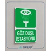 Göz Duşu İstasyonu Sticker 20X28 Cm