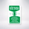 Göz Duşu Nerededir Nasil Kullanilir Ne Kadar Süre ile Kullanılır Tehlike Halinde Yapılacakları Öğreniniz Sticker 20X28 Cm