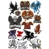 Griffon Sticker Set 9 Parça Telefon, Tablet, Defter, Laptop Sticker