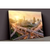 Gün Batımı Ve Şehir Yaşamı Kanvas