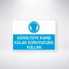 Gürültüye Karşı Kulak Koruyucusu Kullan Sticker 20X28 Cm