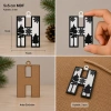 H Harf Yılbaşı Süsü – MDF Çam Ağacı Desenli Asılabilir Dekor (5x5 cm)