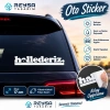 Hallederiz. Araba Sticker 17x17 Cm Beyaz