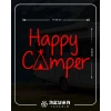Happy Camper Sticker 17x17 Cm Kırmızı