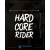 Hard Core Rider Sticker 17x17 Cm Beyaz