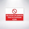 Helezon Çalışırken Tahliye Kapağını Açma Sticker 20X28 Cm