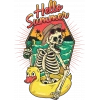 Hello Summer ?skelet Sticker 10x10 cmRenkli Sticker
