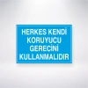 Herkes Kendi Koruyucu Gerecini Kullanmalıdır Sticker 20X28 Cm
