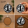 I Harf Yılbaşı Süsü – MDF Çam Ağacı Desenli Asılabilir Dekor (7x7 cm)