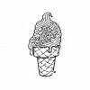 İce Cream Dondurma 17x17 Cm Sticker Folyo