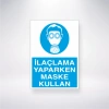 İlaçlama Yaparken Maske Kullan Sticker 20X28 Cm