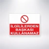 İlgililerden Başkası Kullanamz Sticker 20X28 Cm