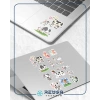 İnek Sticker Set-2 19 Parça Telefon, Tablet, Defter, Laptop Sticker