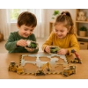 İş Makineleri Ahşap Yapboz Puzzle Oyunu – 30x20 cm Beyaz MDF Eğitici Çocuk Puzzle