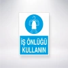 İş Önlüğü Kullanın Sticker 20X28 Cm