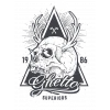 Ghetto İskelet Sticker 10x10 cmRenkli Sticker