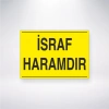 İsraf Haramdır Sticker 20X28 Cm