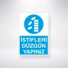 İstifleri Düzgün Yapınız Sticker 20X28 Cm